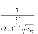 1/((2*Pi)^(1/2)*sqrt(sigma[zz]))