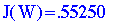 J(W) = .55250