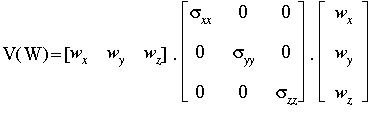V(W) = matrix([[w[x], w[y], w[z]]]).matrix([[sigma[...